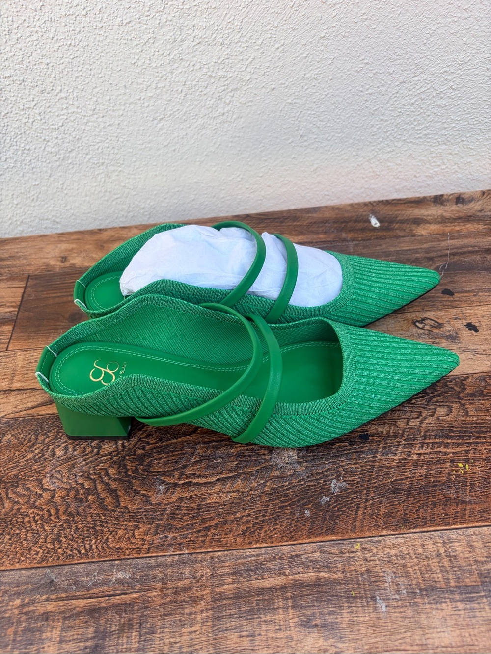 Cosy Island Green Pointed Toe Flats Women’s Size 8 - Picture 9 of 16